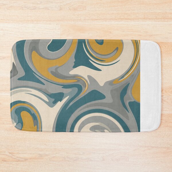 Item preview, Teal and Gold Liquid Swirl Pattern designed and sold by Owcomm.