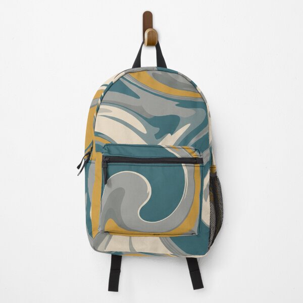 Item preview, Teal and Gold Liquid Swirl Pattern designed and sold by Owcomm.