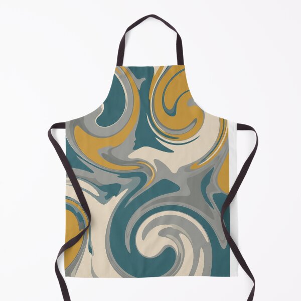 Item preview, Teal and Gold Liquid Swirl Pattern designed and sold by Owcomm.