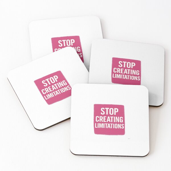 Item preview, STOP CREATING LIMITATIONS (pink) designed and sold by MotiWear: Think It. Wear It. Live It..