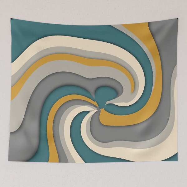 Item preview, Retro 70s Wave Abstract Swirl designed and sold by Owcomm.