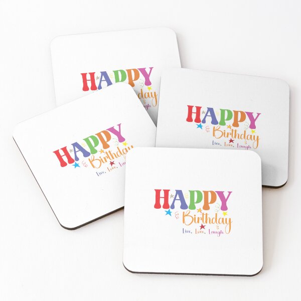 Item preview, Happy Birthday, Live, Love, Laugh Cheerful Design designed and sold by Nubrixa-Studio.