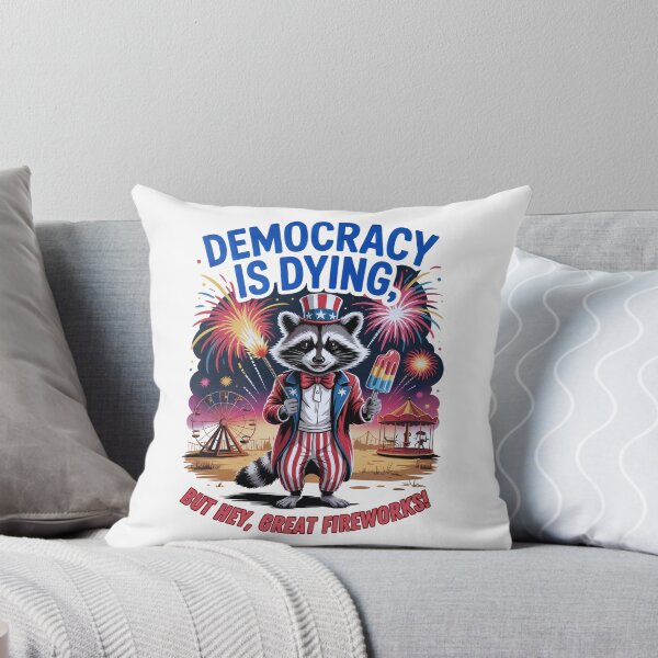 Item preview, Democracy Is Dying: Patriotic Satire With Fireworks, Popsicles, And Existential Dread designed and sold by elynne9.
