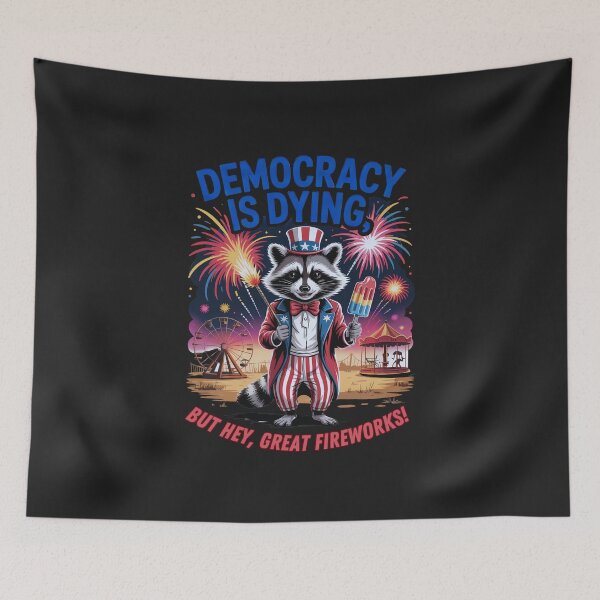 Item preview, Democracy Is Dying: Patriotic Satire With Fireworks, Popsicles, And Existential Dread designed and sold by elynne9.
