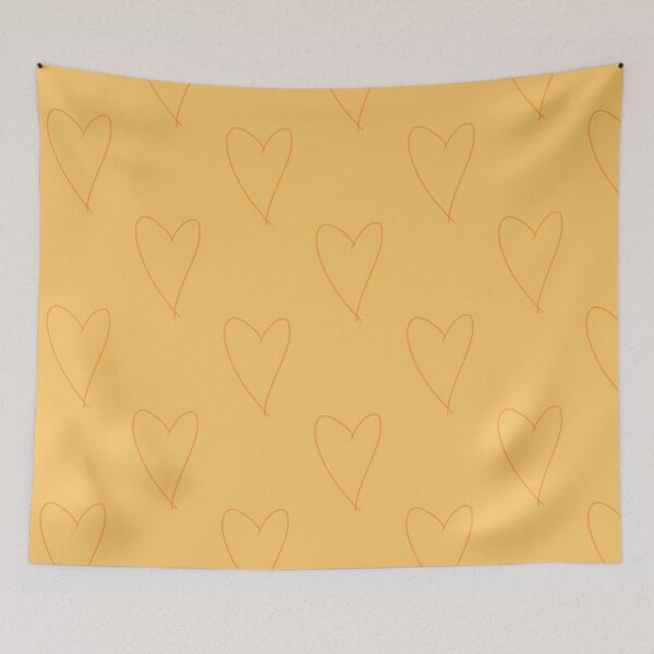 Item preview, Orange heart and background designed and sold by BerryBeach.