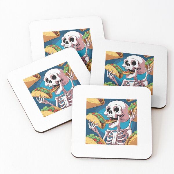 Item preview, Skeleton Eating Tacos designed and sold by ElmoEscobar.