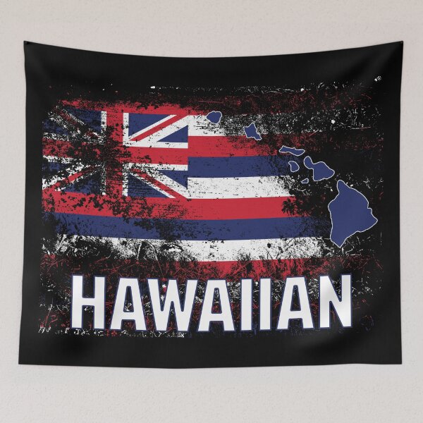 Item preview, Hawaiian islands with flag designed and sold by J Uila.