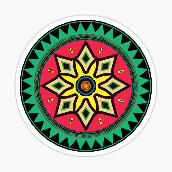 African Ethnic Motif Sticker