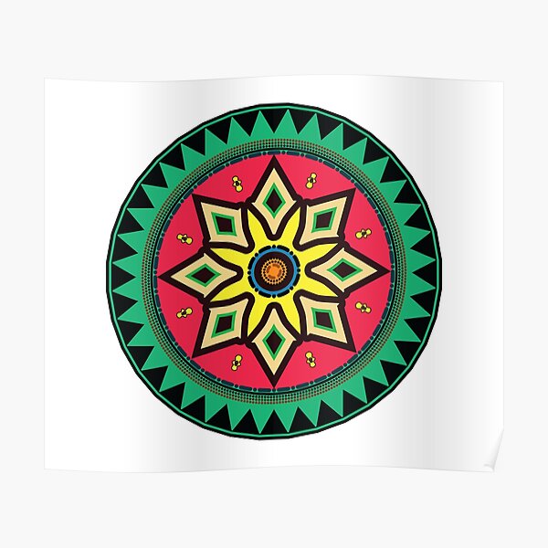 African Ethnic Motif Poster
