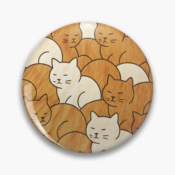 Item preview, Fluffy Repeating Cats designed and sold by Corvid Media Creation.