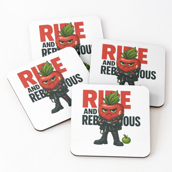 Item preview, Too Ripe to Obey – Punk Fruit Cartoon with Attitude designed and sold by JenniferCreaArte .