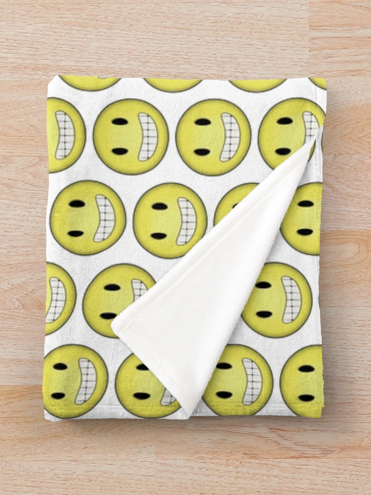 Imagen 3 de 6, Manta con la obra Smiley, diseñada y vendida por RazyCe.