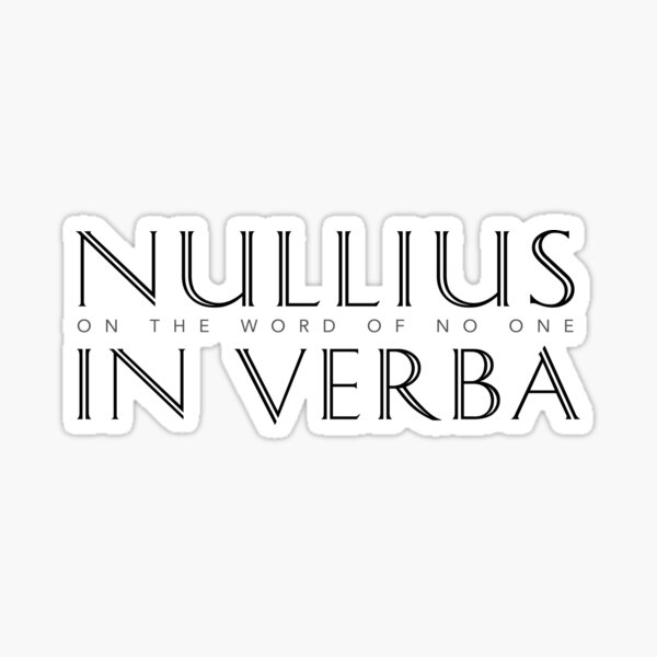 Vista previa del artículo con la obra «Nullius In Verba (En la Palabra de Nadie)», diseñado y vendido por Elvin Dantes.