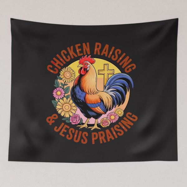 Item preview, Jesus Praise And Chicken Raising: A Rustic Rooster Farm Life Faith  Artwork designed and sold by elynne9.