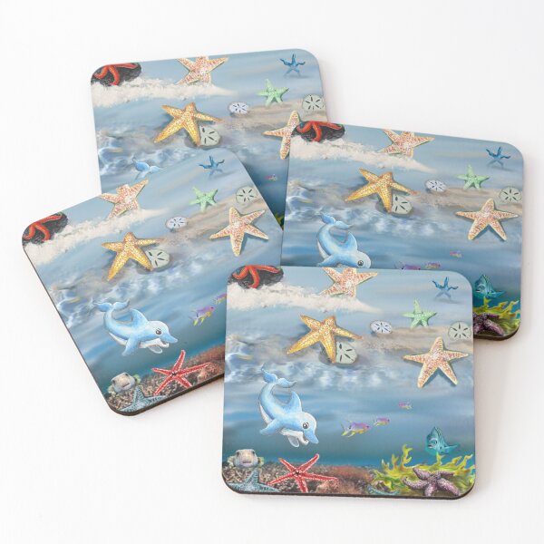 Item preview, Seaside with Playful Dolphins designed and sold by CheranY.
