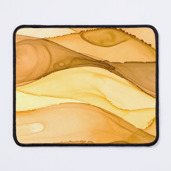 Item preview, An ethereal abstract image of flowing caramel-colored fluid with soft waves and darker, delicate outlines, suggesting movement and depth designed and sold by homydesign.