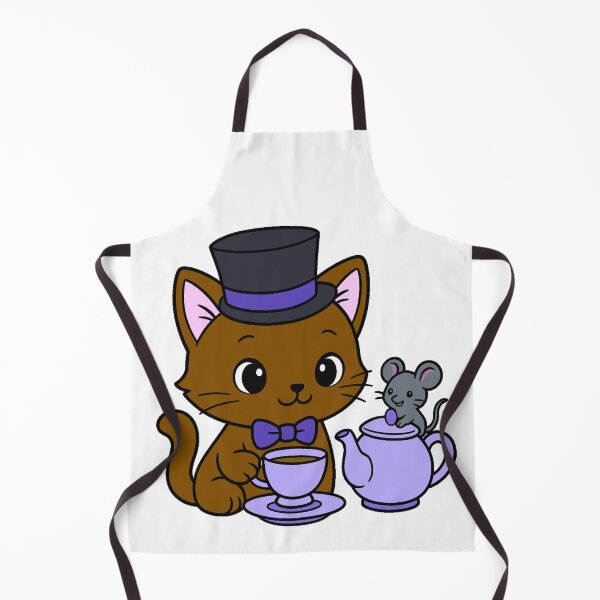 Item preview, Kitty Tea Party - Brown - Purple designed and sold by AngelMiette.