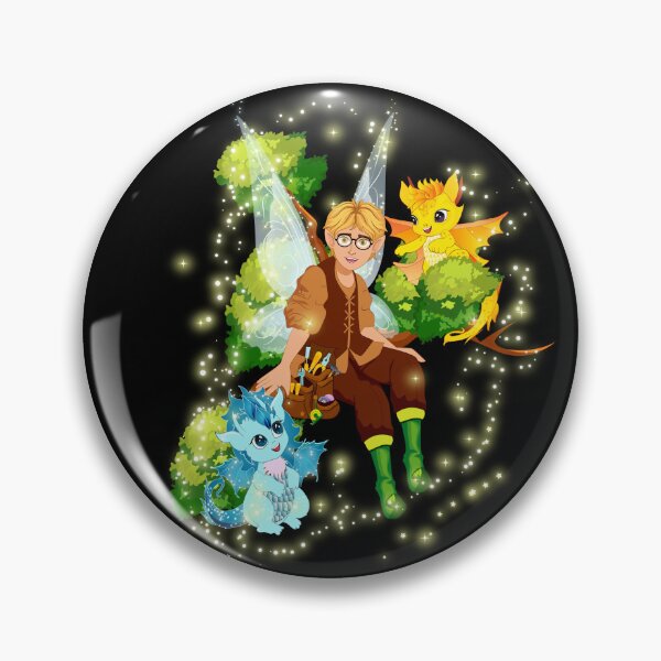 Item preview, Tobie Tinker Playing With His Pet Baby Dragons designed and sold by FairyBookClub.