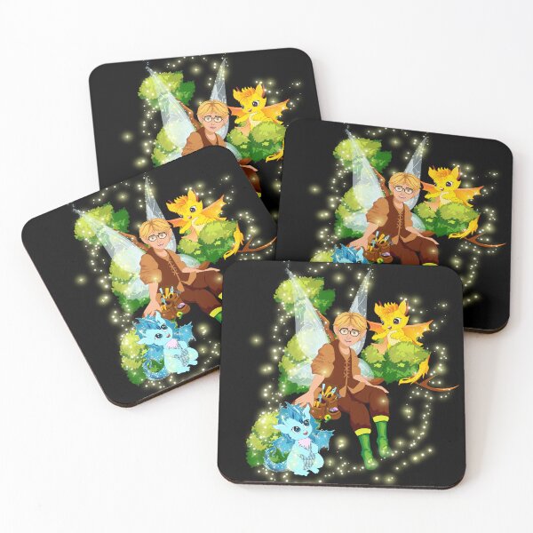 Item preview, Tobie Tinker Playing With His Pet Baby Dragons designed and sold by FairyBookClub.