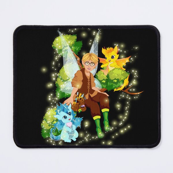 Item preview, Tobie Tinker Playing With His Pet Baby Dragons designed and sold by FairyBookClub.