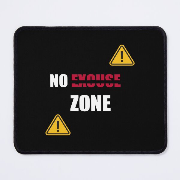 Item preview, No Excuse Zone – Motivational Bold Tee designed and sold by MINSET WEAR ® – Born from Mindset, Built on Discipline..