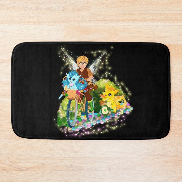 Item preview, Tobie Riding Bikes With His Baby Pet Dragons designed and sold by FairyBookClub.