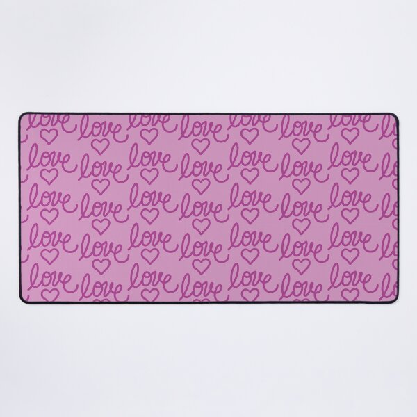 Item preview, Hand Drawn Script Lettering Monochromatic Magenta Heart Love Pattern Drama designed and sold by KellyReevesArt.