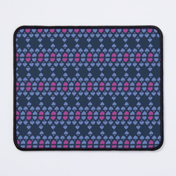 Item preview, Hand Draw Blue Magenta Periwinkle Hearts Love Argyle Pattern Drama designed and sold by KellyReevesArt.