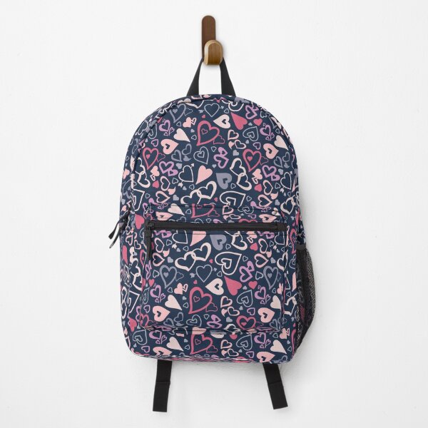 Item preview, Hand Drawn Navy Hearts Graffiti Pattern Drama Bold designed and sold by KellyReevesArt.