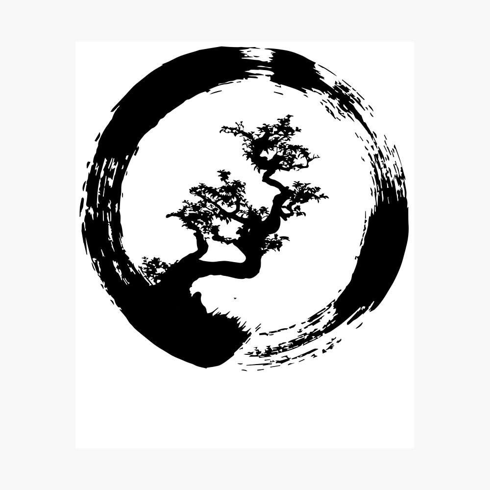 Japanese Bonsai Tree Zen Master Buddhism Penjing T-Shirt Meditation Yoga Tee