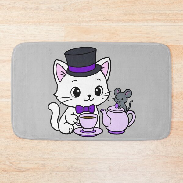 Item preview, Kitty Tea Party - White - Violet designed and sold by AngelMiette.