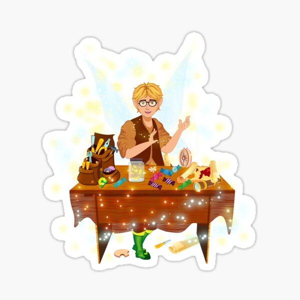 Item preview, Tobie Tinker At His Tinkering Desk designed and sold by FairyBookClub.