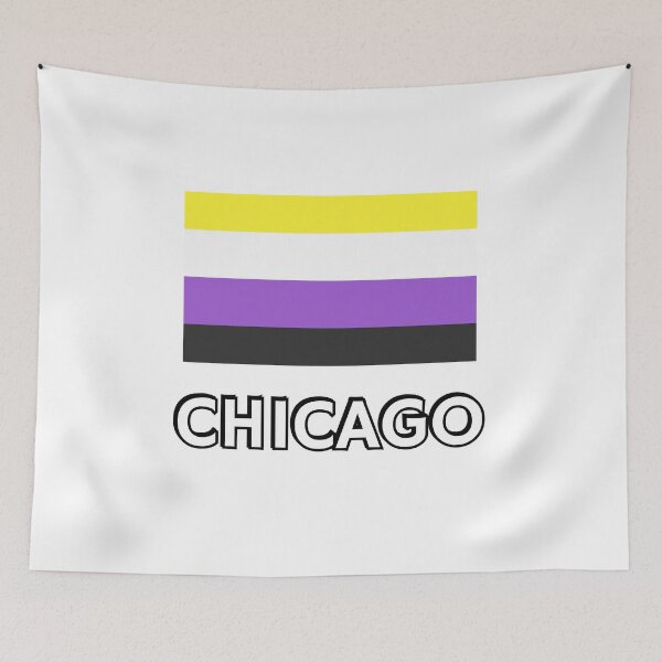 Item preview, Non Binary Pride Flag Chicago designed and sold by Inspirationmotivation.