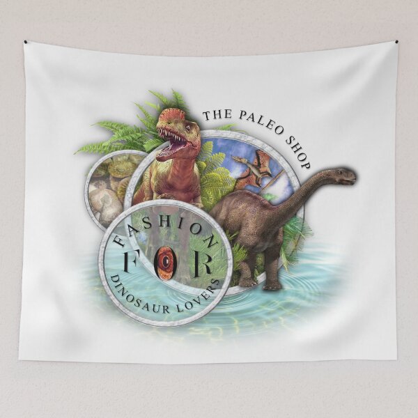 Aperçu de l'œuvre T-shirt de la marque The Paleo Shop | Motif Utopian Scholastic style années 2000-90 | Dinosaure | Éducatif créée et vendue par The Paleo shop ..