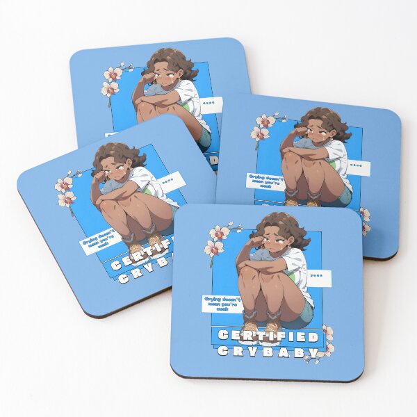 Item preview, Certified Crybaby – Aesthetic Sad Anime Girl Emotional Art designed and sold by HoneyNutCrisis.
