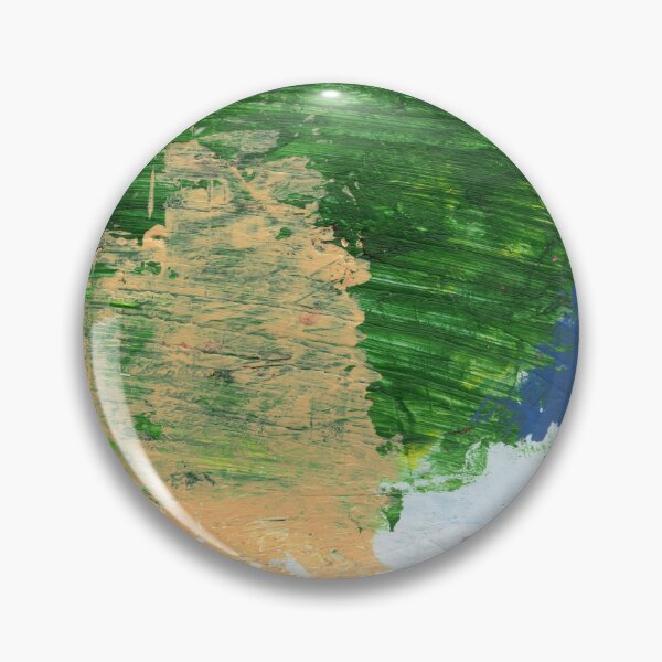 Item preview, Original abstract blank face portrait, green hair, blue background, textured artwork designed and sold by pngrktes-art.