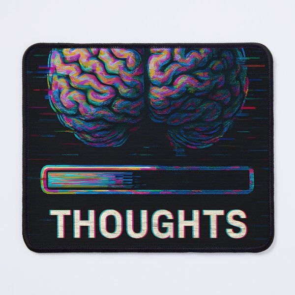 Item preview, Thoughts Still Buffering – Glitch Brain with Loading Bar designed and sold by Ashidre.