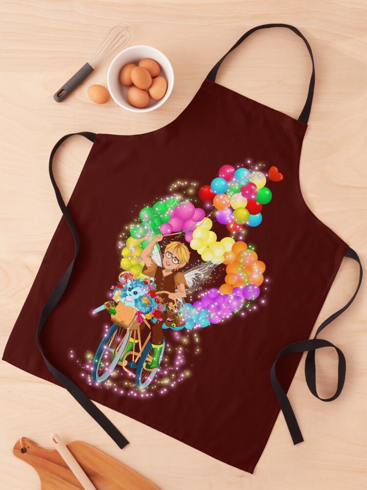 Thumbnail 1 of 6, Apron, Tobie Tinker Hearts, Dragons, And Balloons For You designed and sold by FairyBookClub.