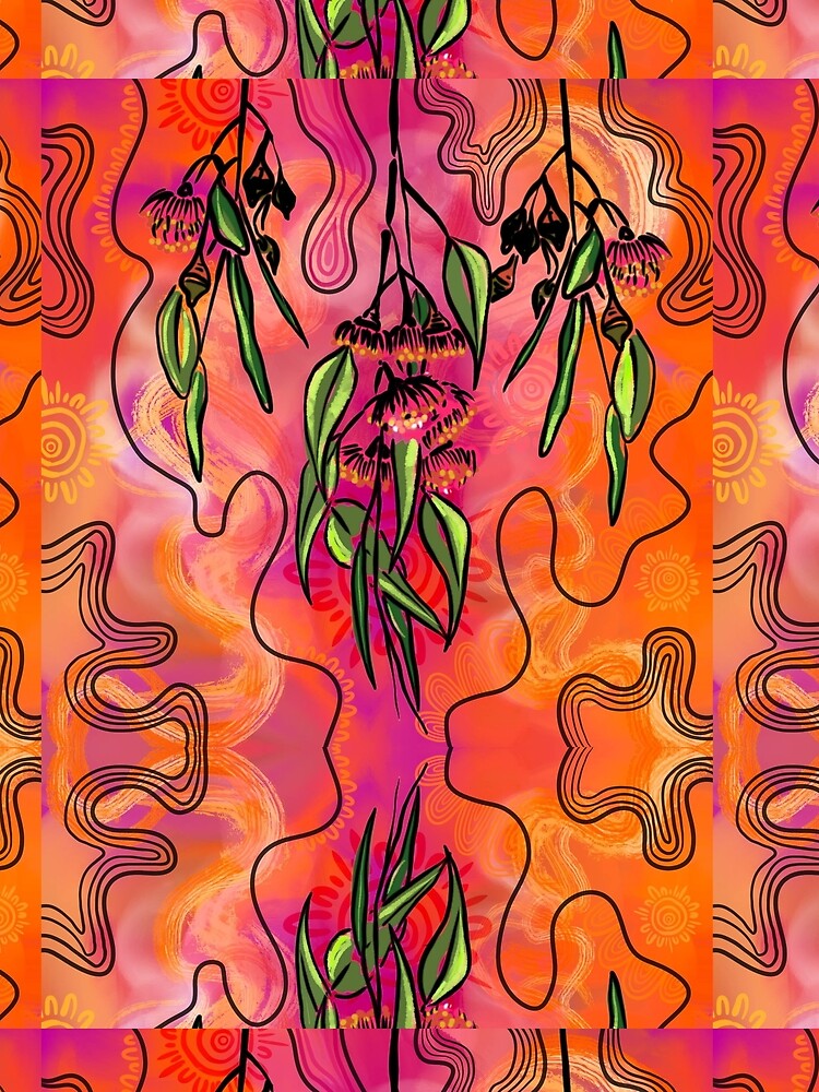 Thumbnail 3 of 3, Scarf, Healing Country – Eucalyptus Spirit designed and sold by ARTWITHOUTFEAR.