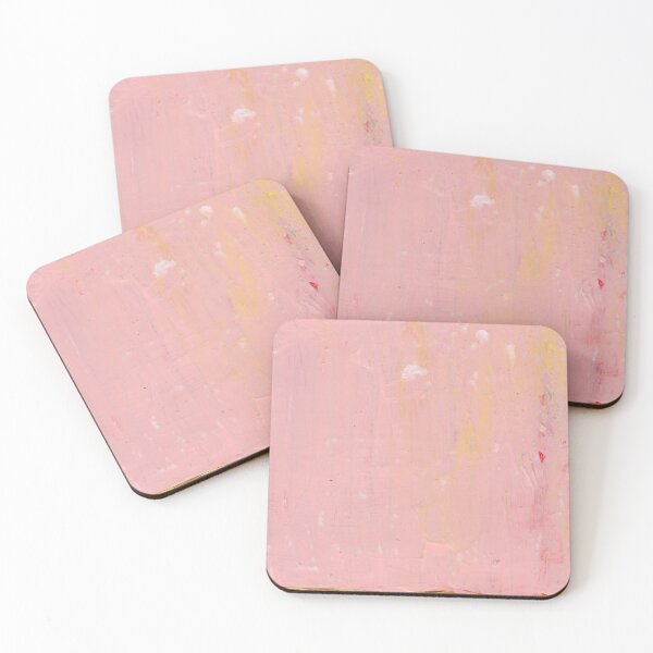Item preview, Pink and gold color block textured painting original artwork designed and sold by pngrktes-art.