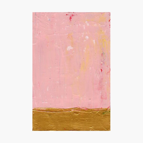 Item preview, Pink and gold color block textured painting original artwork designed and sold by pngrktes-art.