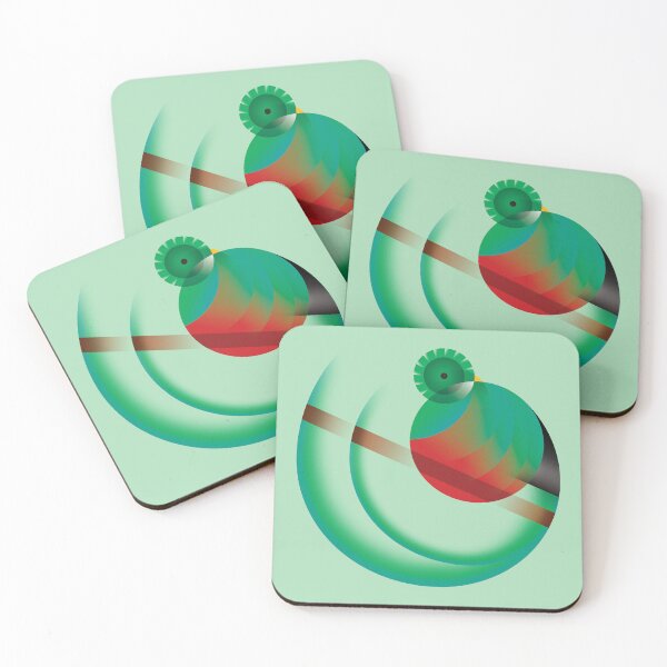 Item preview, Quetzal bird geometric abstraction designed and sold by Etienne Ranc.
