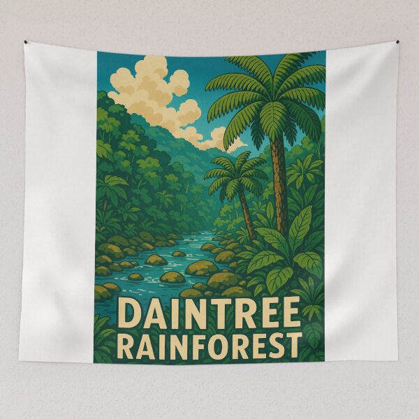 Item preview, Daintree Rainforest with Tropical River and Lush Palms designed and sold by Places On Earth.