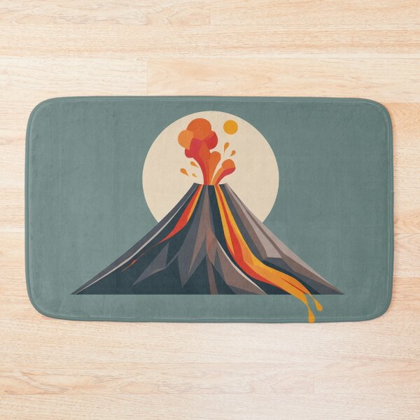 Item preview, Erupting Volcano Minimalist Illustration designed and sold by Those Stickers.