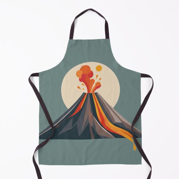Item preview, Erupting Volcano Minimalist Illustration designed and sold by Those Stickers.