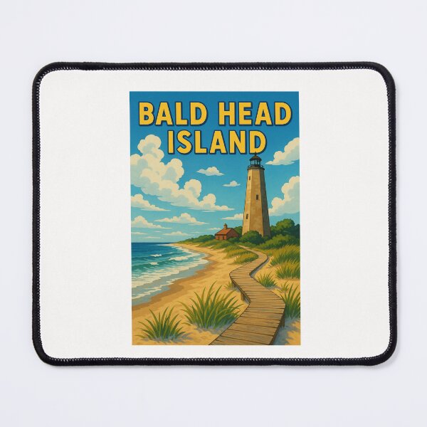 Item preview, Bald Head Island Boardwalk to Lighthouse on Coastal Beach designed and sold by Places On Earth.