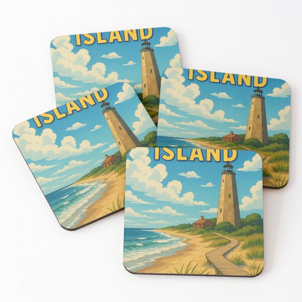 Item preview, Bald Head Island Boardwalk to Lighthouse on Coastal Beach designed and sold by Places On Earth.