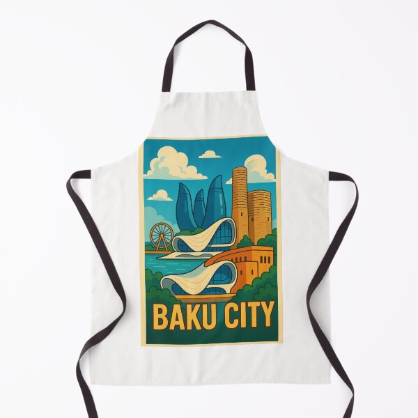 Item preview, Modern Baku Skyline with Flame Towers and Heydar Aliyev Center designed and sold by Places On Earth.