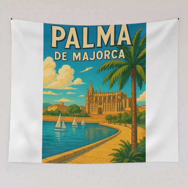 Item preview, La Seu Cathedral in Palma de Mallorca with Waterfront View designed and sold by Places On Earth.