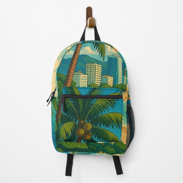 Item preview, Nha Trang Beachfront Skyline with Palm Trees and Mountains designed and sold by Places On Earth.